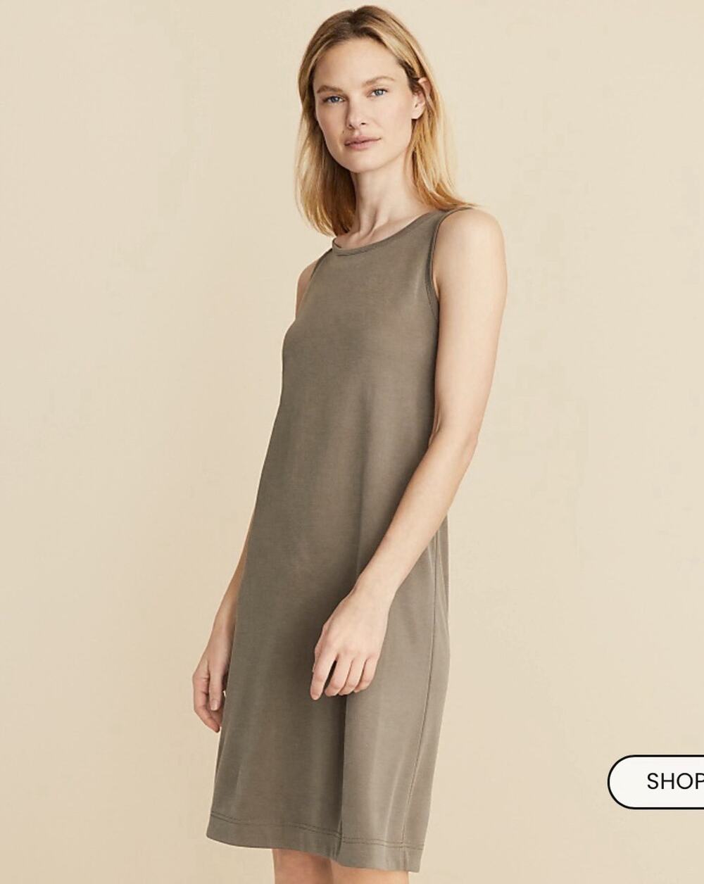 Lou & Grey Sandwashed Cutout Back Mini Dress Women's Size Large